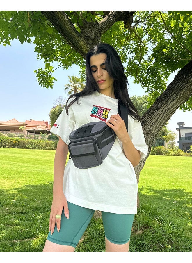 In Your Shoe حقيبة كروس رمادية - Image 2