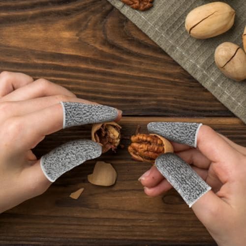Jubobu 10 PCS Cut Resistant Finger Cots Protector Finger Sleeve Protectors Reusable Finger Guards Finger Covers Protection Cots for Kitchen,Work, Sculpture, Anti-Slip, Reusable,Gloves Life Extender - Image 3