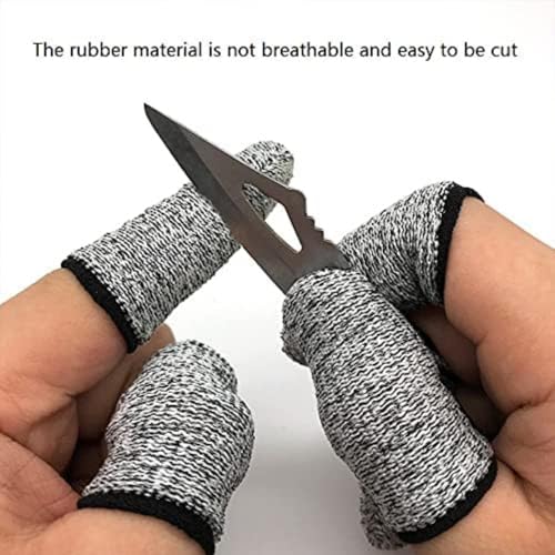 Jubobu 10 PCS Cut Resistant Finger Cots Protector Finger Sleeve Protectors Reusable Finger Guards Finger Covers Protection Cots for Kitchen,Work, Sculpture, Anti-Slip, Reusable,Gloves Life Extender - Image 2