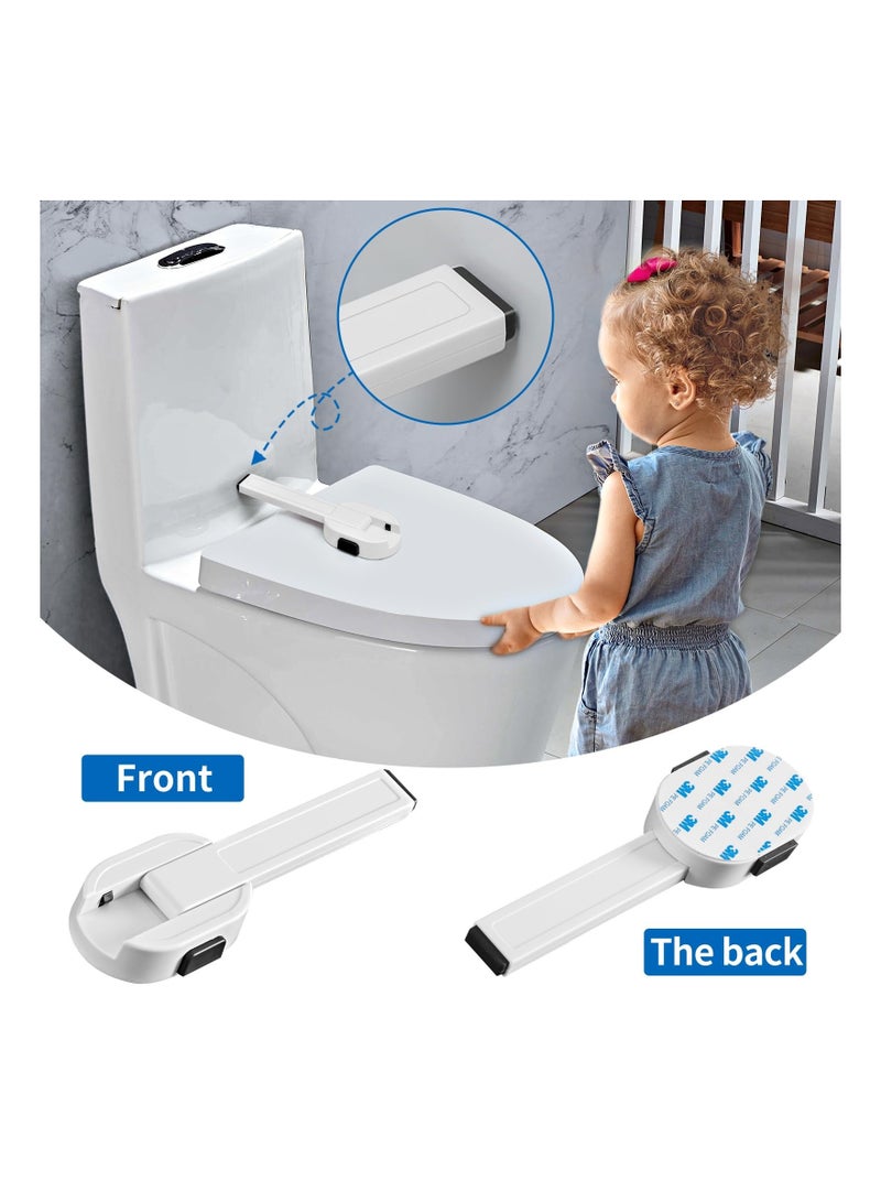 شو وو Toilet Seat Locks Baby Proof, SYOSI Ideal Child Proof Lock with Arm Safety No Tools, Drill Needed Easy Installation Stonger 3M Adhesive, Fits Most Toilets - Image 2