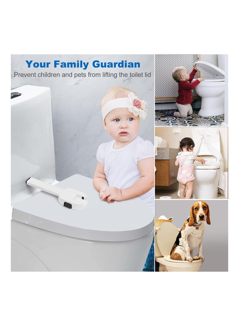 شو وو Toilet Seat Locks Baby Proof, SYOSI Ideal Child Proof Lock with Arm Safety No Tools, Drill Needed Easy Installation Stonger 3M Adhesive, Fits Most Toilets - Image 3
