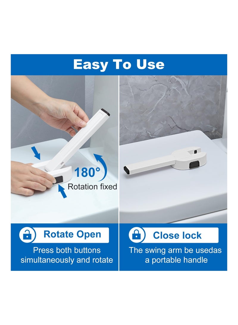 شو وو Toilet Seat Locks Baby Proof, SYOSI Ideal Child Proof Lock with Arm Safety No Tools, Drill Needed Easy Installation Stonger 3M Adhesive, Fits Most Toilets - Image 4