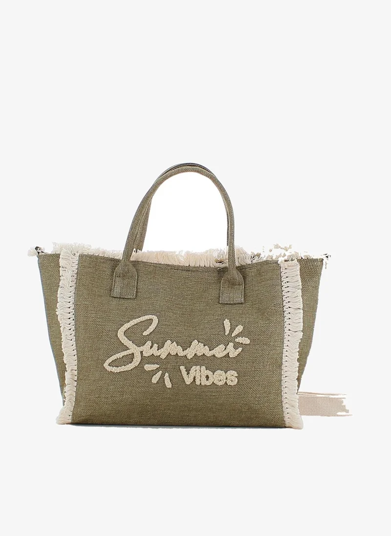 Marina Galanti Marina Galanti Martis Fabric Beach Bag - Olive
