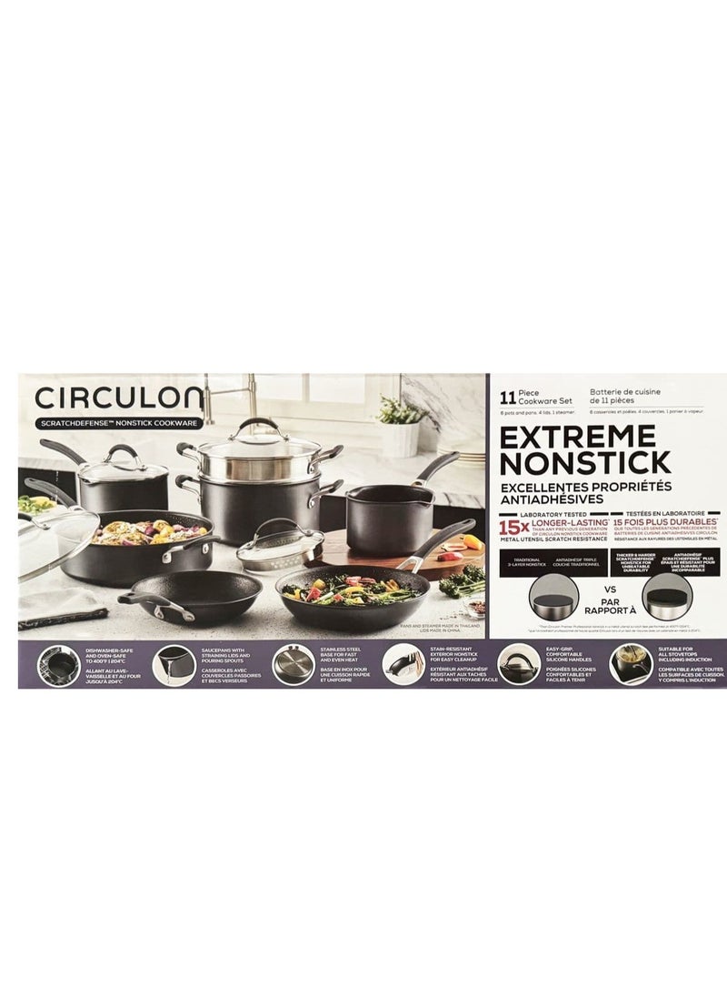 Circulon Scratch Defense 11 Piece Cookware Extreme Non Stick Cookware Set  - Image 4