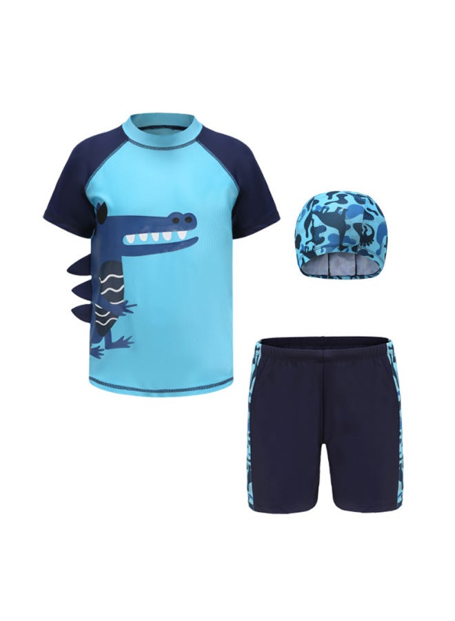 Customized New Kidsren's Swimsuit Boy Shark Baby Kidsren's Swimsuit Boy Split Swimming Trunks Sun Protection Swimsuit