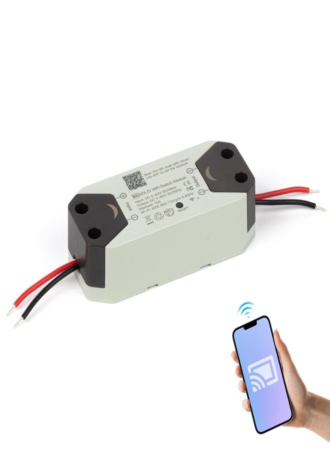 U.S. Solid WiFi Switch Module, DC 5~32V, Wireless Remote Voice Automatic Controller Compatible with Alexa/Google Home iPhone/Android App, Gray - Image 1