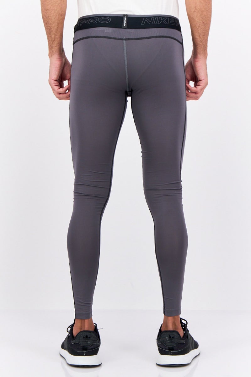 Nike Men Tight Fit Running Tight Pants, Grey - Image 3
