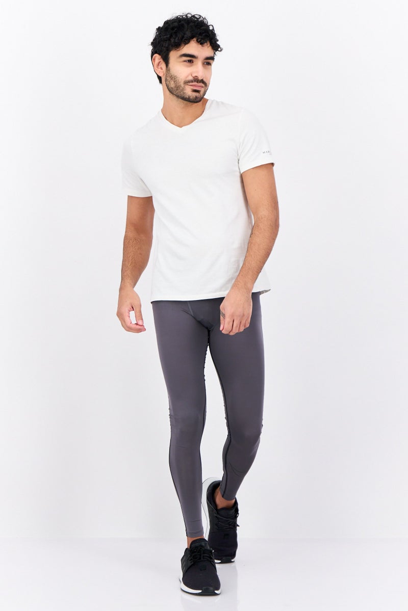 Nike Men Tight Fit Running Tight Pants, Grey - Image 4