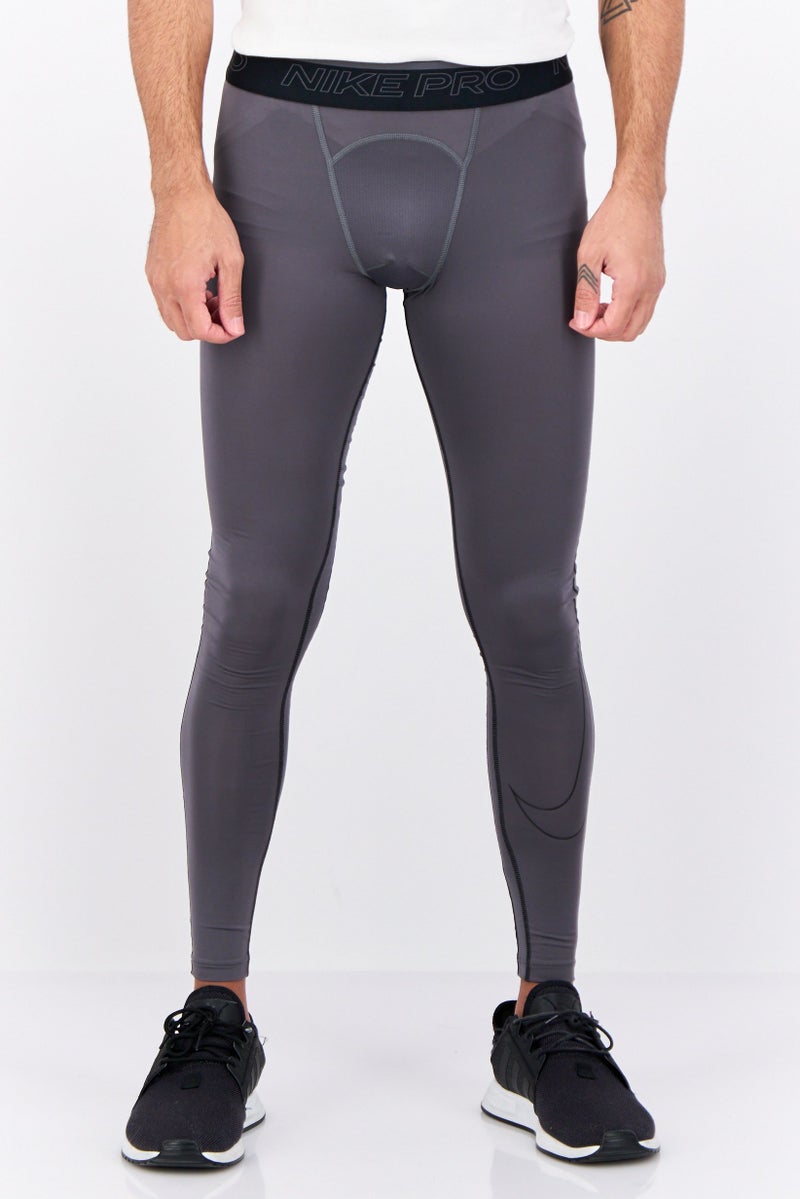 Nike Men Tight Fit Running Tight Pants, Grey - Image 1