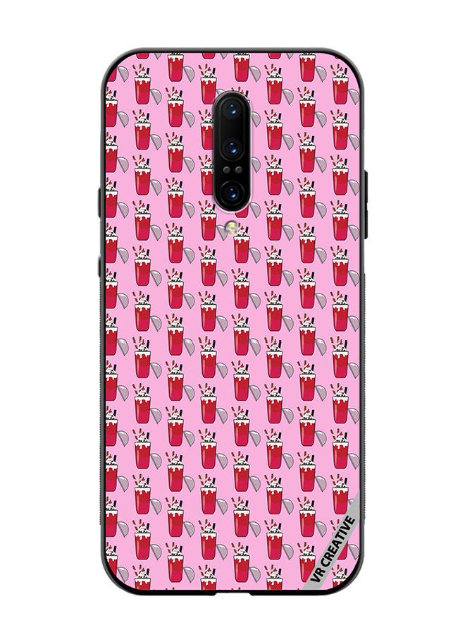 VR CREATIVE Protective Case Cover For OnePlus 7 Pro Ice Cream Glass Drink Design Multicolour - Image 1