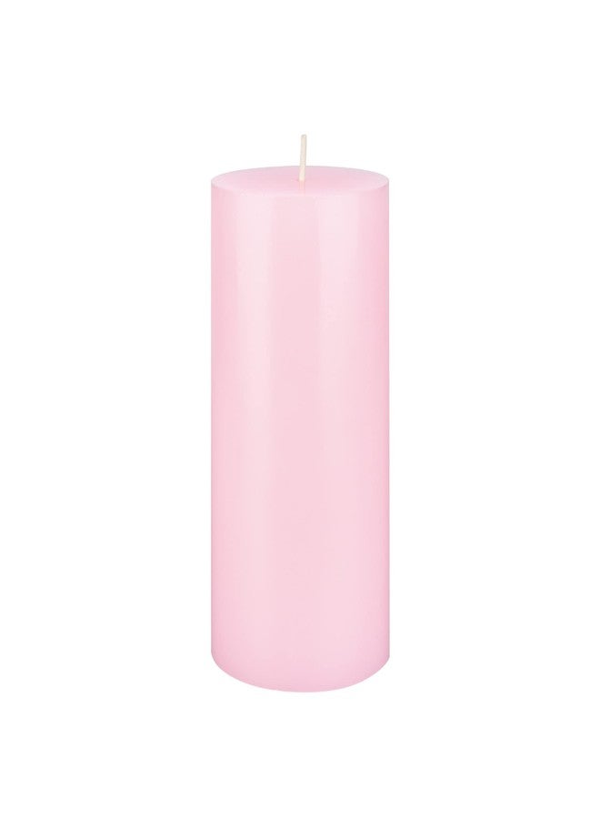 SRG 1 pc Unscented Pink Round Pillar Candle, Hand Poured Premium Wax Candles 3 Inch x 6 Inch, Home Décor, Wedding Receptions, Baby Showers, Birthdays, Celebrations, Party Favors & More - Image 1