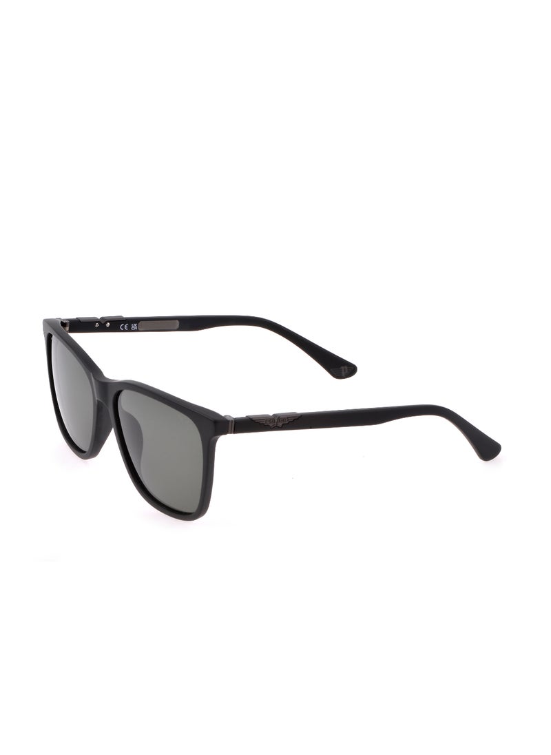 POLICE - نظارات شمسية مستطيلة الشكل للرجال بPolarized من الأسيتات SPL872H59703Z - حجم العدسة: 59 مم - نيرو سابياتو/أوباكو 703Z - Image 1