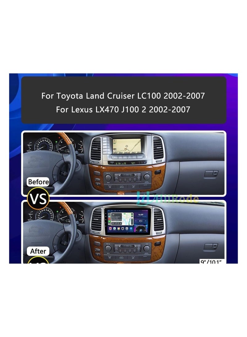 SHEZA STAR Android Car Stereo for Lexus LX470 J100 2, Land Cruiser LC100 2003-2007 2GB RAM 32GB ROM 10 Inch Support Apple Carplay, MirrorLink WiFi BT, 2.5D IPS Touch Screen with AHD Camera Included - Image 2