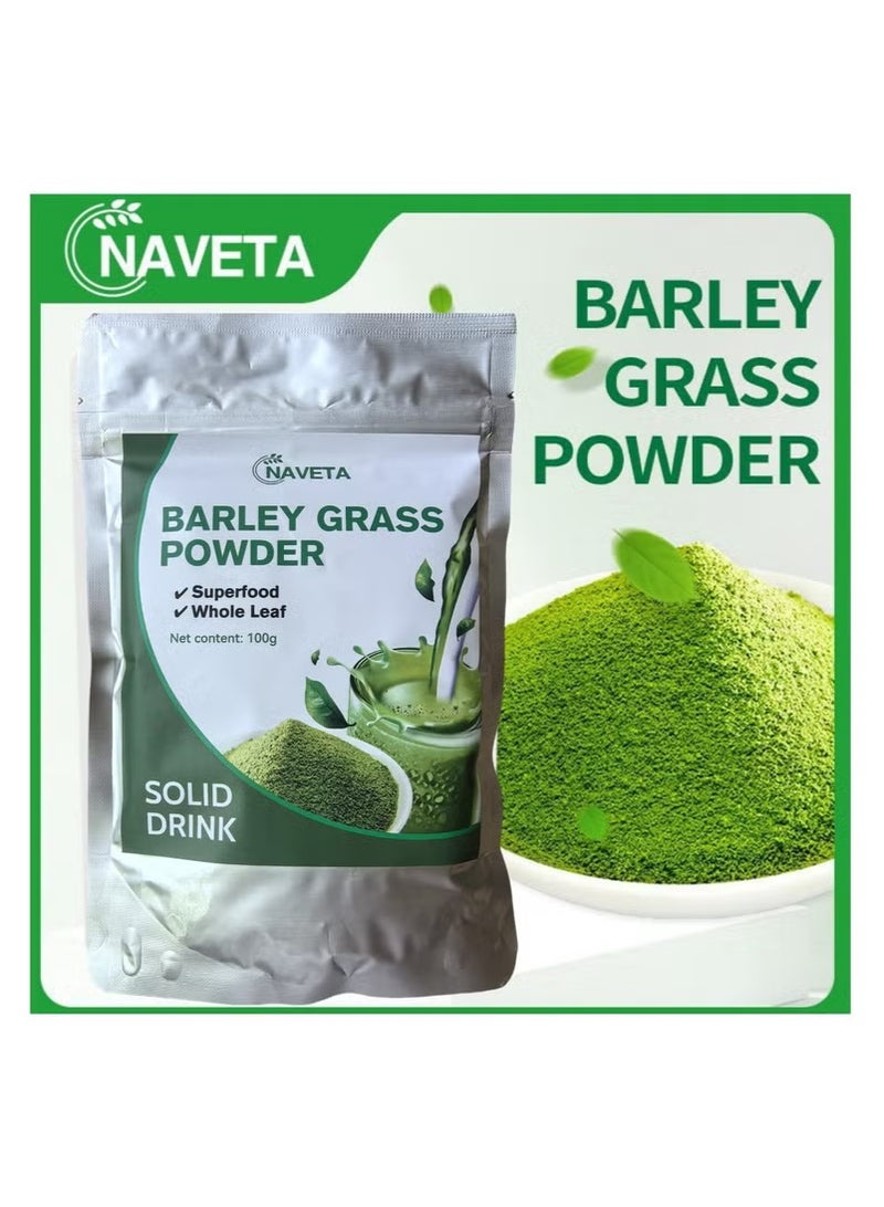 مسحوق عشب الشعير 100 جرام، مسحوق عصير عشب الشعير الأخضر، عشب شعير عضوي. شاي لفقدان الوزن يوفر الطاقة والتحكم في النظام الغذائي. - Image 1