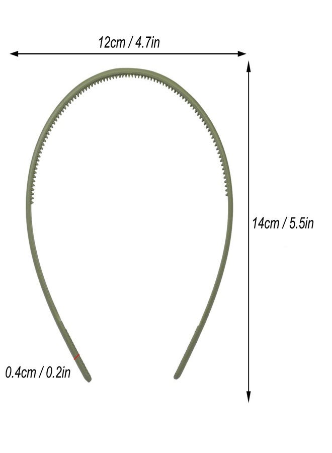 HAWAWA 12 Pieces Plastic Teeth Comb Headband Frosted Slim Thin Plastic Hair Hoop DIY Hair Bands for Girls and Women Hair Accessories Multi-color - Image 2