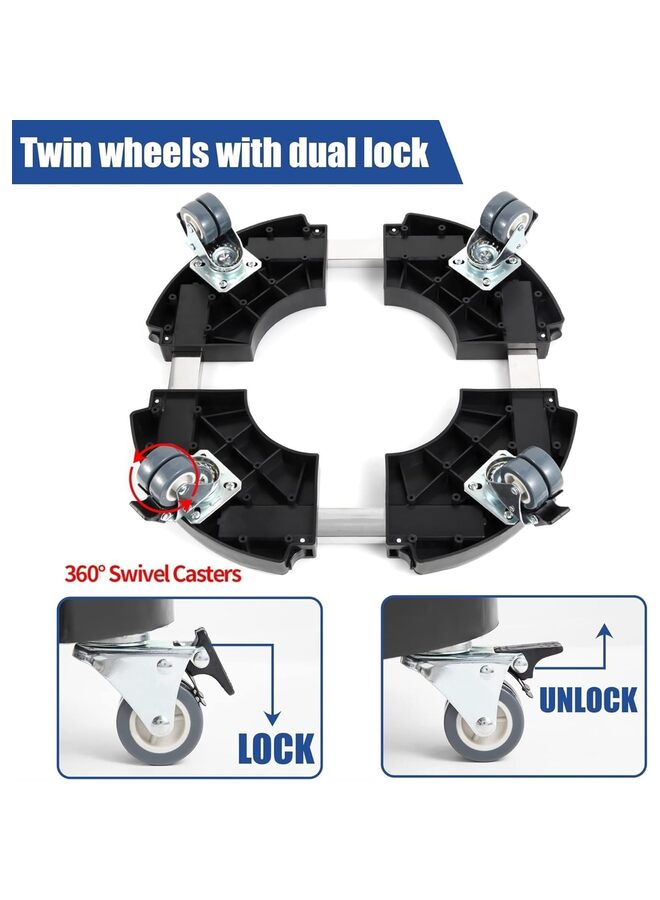 Plant Stand with Wheels Heavy Duty, Adjustable 15-18.9" Plant Caddy with Casters, Rolling Plant Stand, Large Potted Planter Cart Dolly for Flower Pot Outdoor Indoor - Image 2
