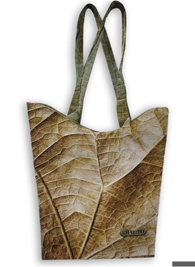 Gharibo Bags Tree Leaves Casual Printed Satin Tote Bag  - Image 1