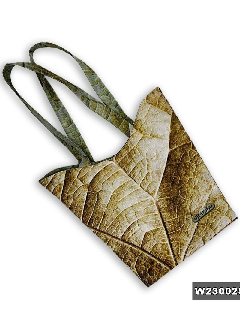 Gharibo Bags Tree Leaves Casual Printed Satin Tote Bag  - Image 2