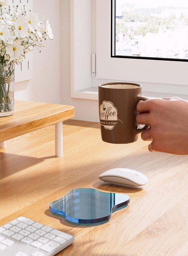 Leadiy Acrylic Coaster for Desk, Clear Bar Drink Coaster, Clear Cloud Shape Coffee Cup Coaster, Perfect for Tabletop Protection and Accessories Display. - Image 2