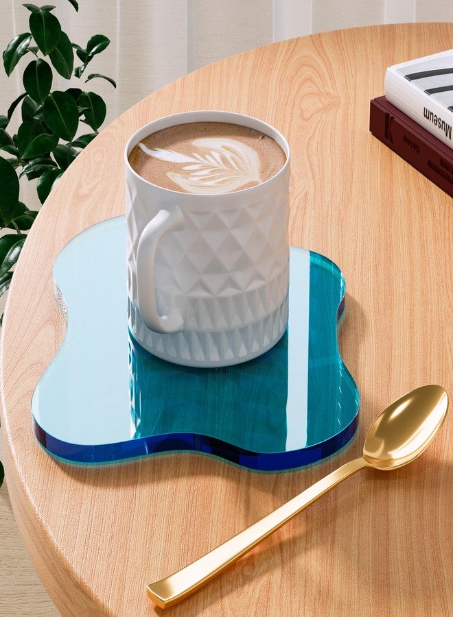 Leadiy Acrylic Coaster for Desk, Clear Bar Drink Coaster, Clear Cloud Shape Coffee Cup Coaster, Perfect for Tabletop Protection and Accessories Display. - Image 1