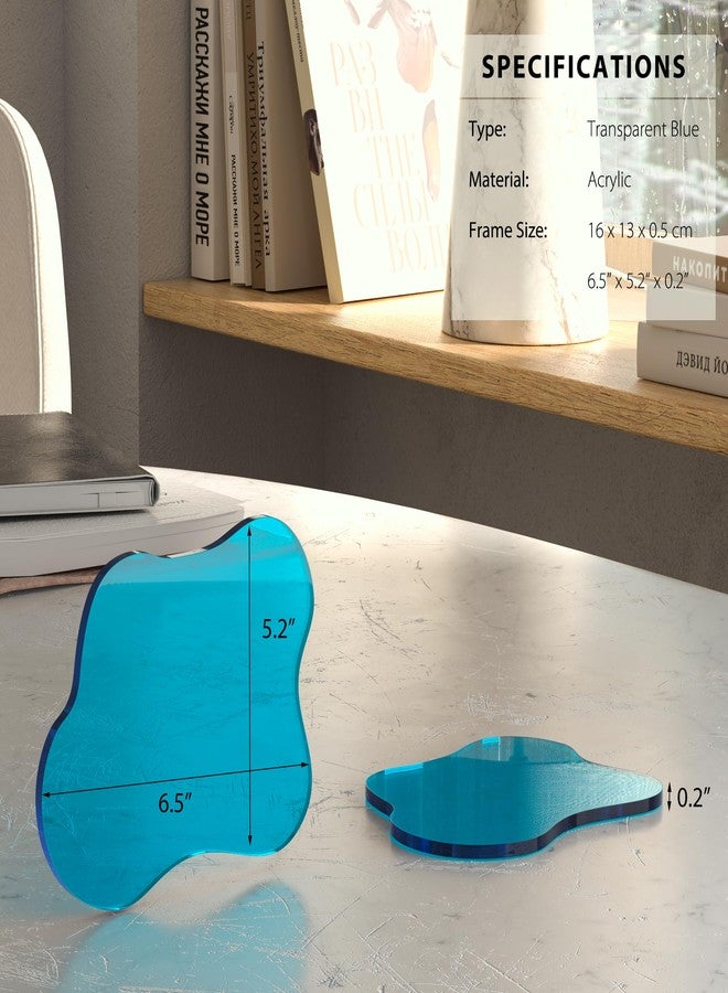 Leadiy Acrylic Coaster for Desk, Clear Bar Drink Coaster, Clear Cloud Shape Coffee Cup Coaster, Perfect for Tabletop Protection and Accessories Display. - Image 3