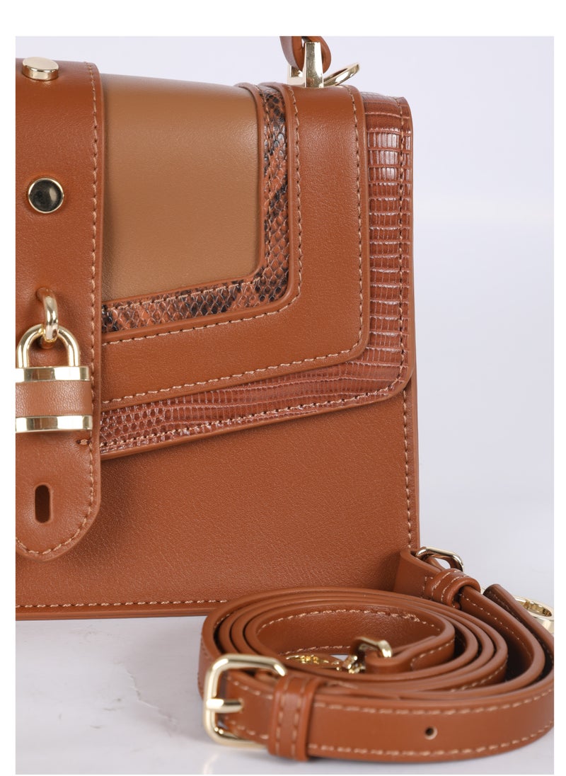 CHRISBELLA - Modern Women's Handbag with an elegant Parisian design that is carried on the shoulder with large capacity ,Brown - Image 1