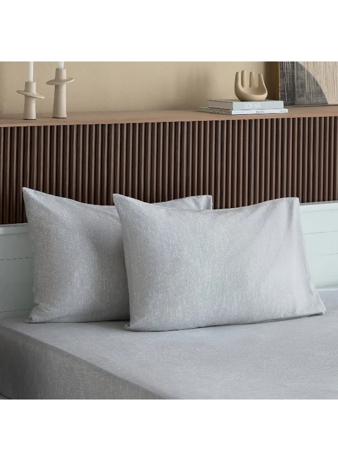 Home Box Madison Luton 2-Piece Printed Cotton Pillow Cover Set - 50x75 cm