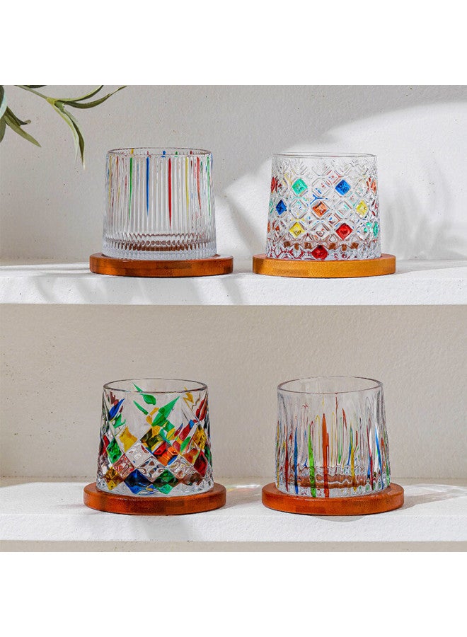 Vidsel Wedding Gift Painted Rotating Glass Cup, Newlywed Gift, Couple's Water Cup, Housewarming Gift, Gift Box - Image 1