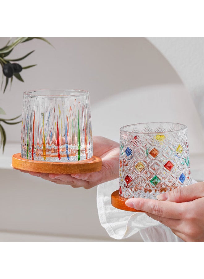 Vidsel Wedding Gift Painted Rotating Glass Cup, Newlywed Gift, Couple's Water Cup, Housewarming Gift, Gift Box - Image 2