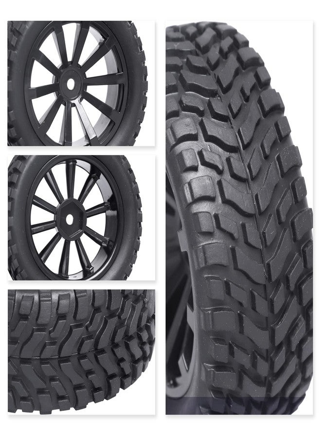 Hobbyfire 4Pcs 12mm Hex RC Wheels Tires Height 2.99 inch (76mm) for 1/10 On Road and 1/14 1/16 1/18 Scale Models Cars Truck Buggy with Foam Inserts - Image 5