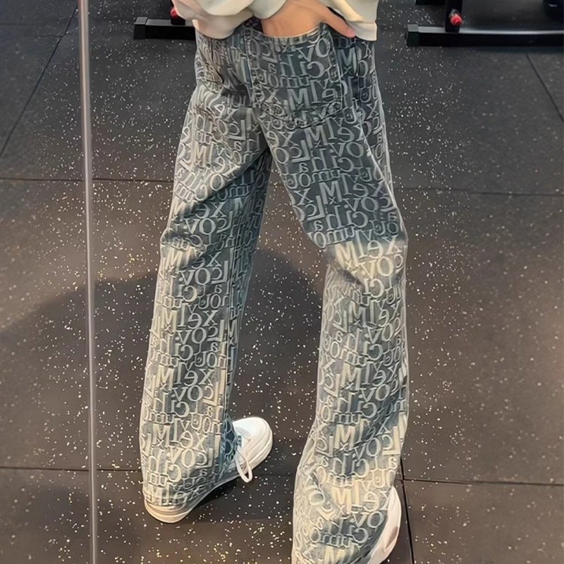 Unisex Classic Denim Jeans Loose Fit Daily Outdoor Wear - Image 2