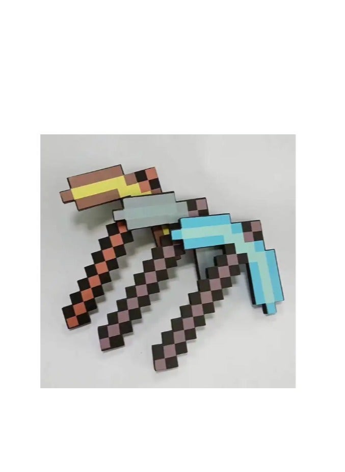 AirYoung السيف الكبير بطول 21 بوصة لعبة ماين كرافت كبيرة ماين كرافت لعشاق الأطفال الذهب - Image 2