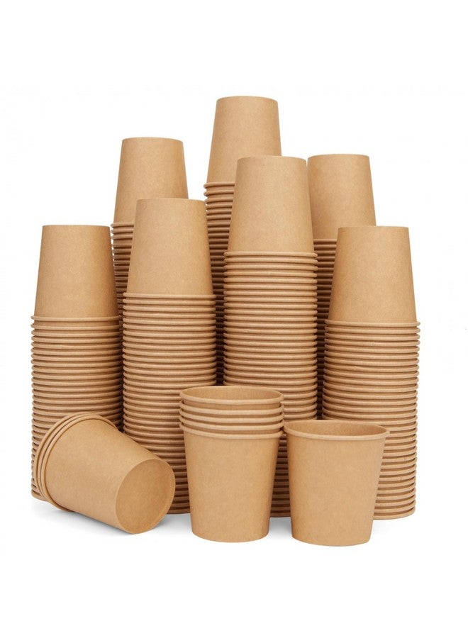 Vumdua Vumdua 100 Pcs 6 oz Kraft Paper Cups - Disposable Paper Cups Hot Cold Beverage Drinking Cup for Coffee, Water, Tea, Juice, Espresso & Cortado  - Image 1