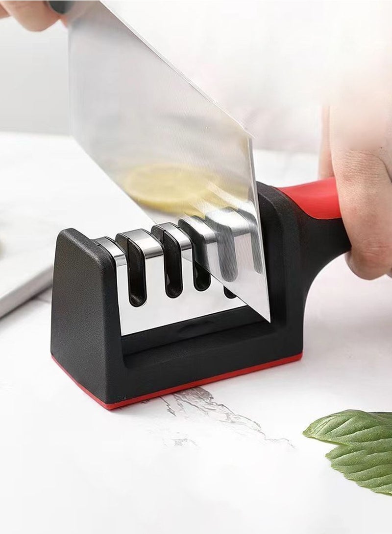 BEIRUI Professional Knife Sharpener Premium non-slip base and Ergonomic Design Knife Sharpener for Sharpening and Polishing Kitchen Knives Easily Sharpen Straight Knives, Scissors Manually Great for home use! - Image 1