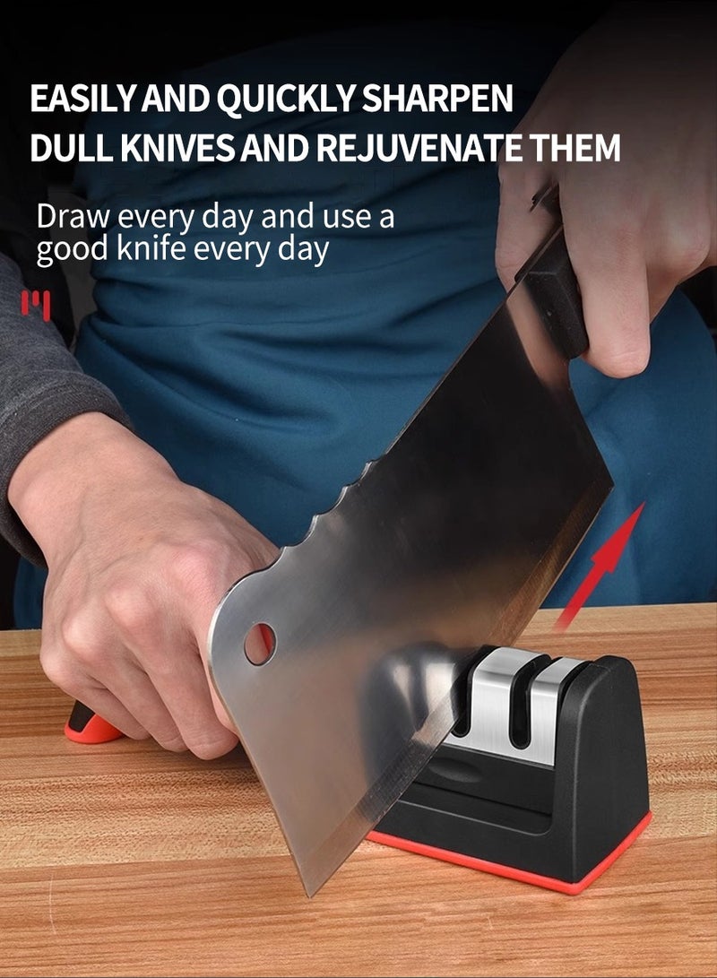 BEIRUI Professional Knife Sharpener Premium non-slip base and Ergonomic Design Knife Sharpener for Sharpening and Polishing Kitchen Knives Easily Sharpen Straight Knives, Scissors Manually Great for home use! - Image 5