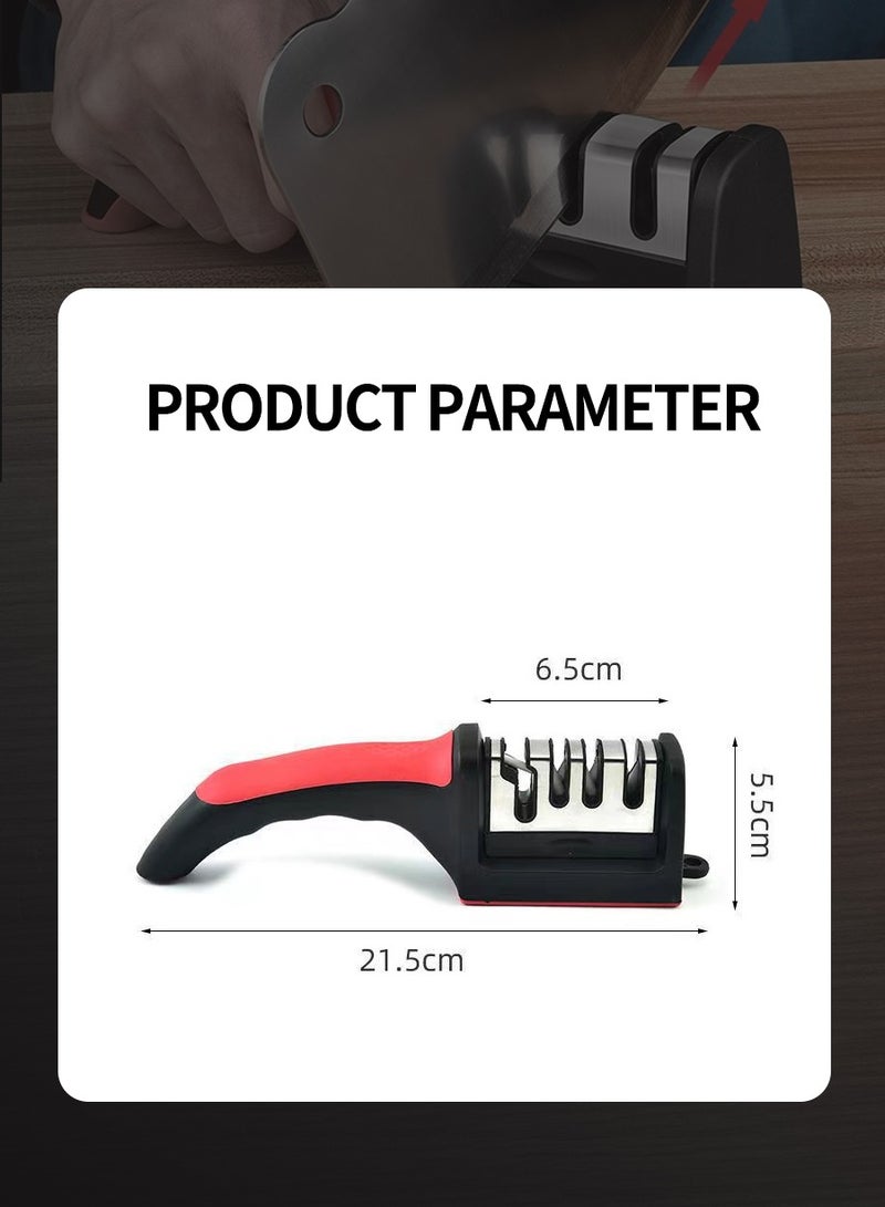 BEIRUI Professional Knife Sharpener Premium non-slip base and Ergonomic Design Knife Sharpener for Sharpening and Polishing Kitchen Knives Easily Sharpen Straight Knives, Scissors Manually Great for home use! - Image 3