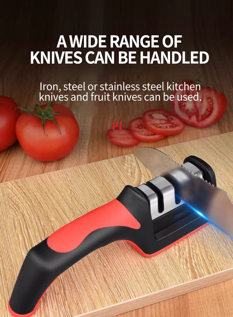 BEIRUI Professional Knife Sharpener Premium non-slip base and Ergonomic Design Knife Sharpener for Sharpening and Polishing Kitchen Knives Easily Sharpen Straight Knives, Scissors Manually Great for home use! - Image 2