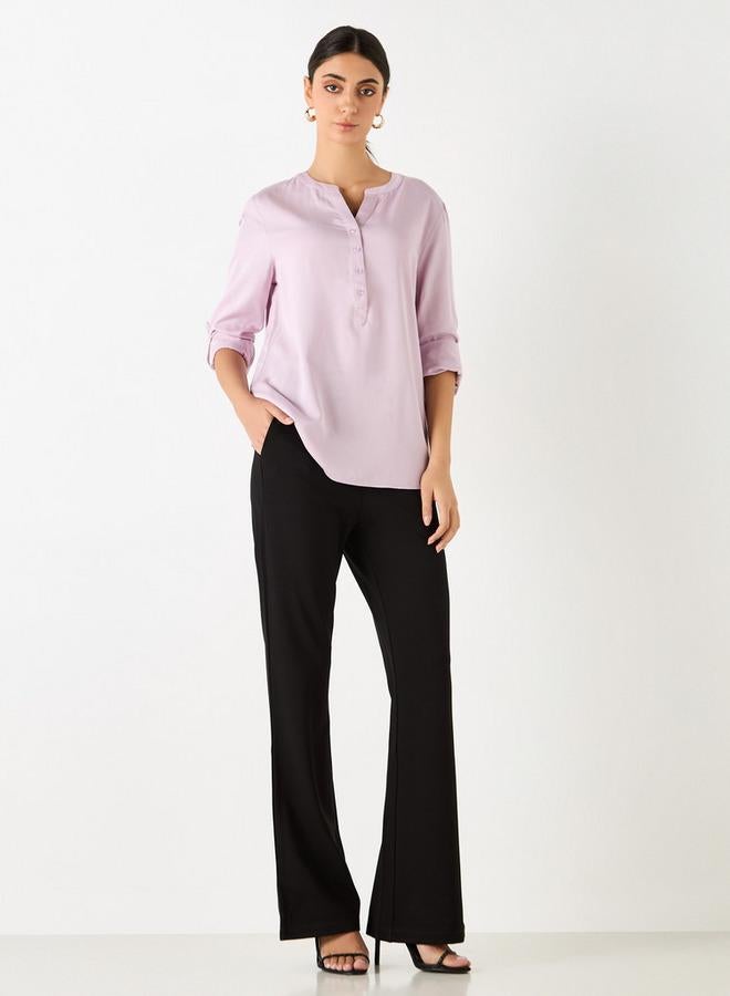 تواكستريمز بنطلون واسع الساقين بجيوب وتفاصيل زر من تو إكستريمز - Image 2