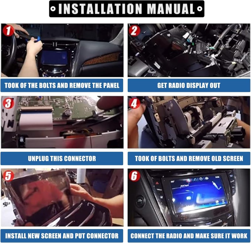 RANSOTO CUE Touch Screen Display Replacement Compatible with 2013 2014 2015 2016 2017 Cadillac ATS Escalade SRX XTS ELR CTS CTS-V with Trim Removal Tool Replace 22980208 23388826 - Image 5
