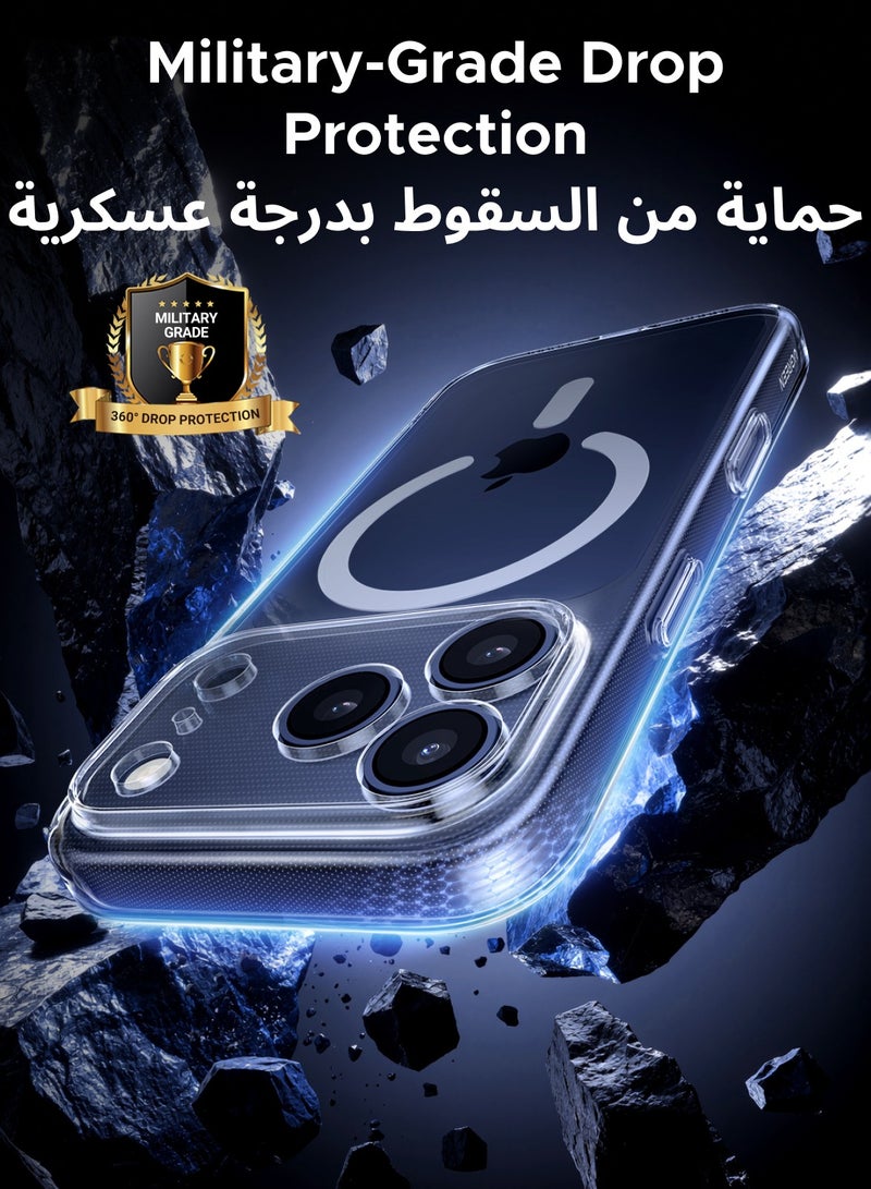 يو جرين جراب وحماية 2 في 1 لهاتف آيفون 17 برو ماكس، متوافق مع ماج سيف، مع واقي شاشة للخصوصية من عبوة واحدة، حماية من التأخير والاصفرار بدرجة عسكرية، جراب مغناطيسي رفيع مقاوم للصدمات لهاتف 17 Pro Max 6.9 بوصة - Image 2