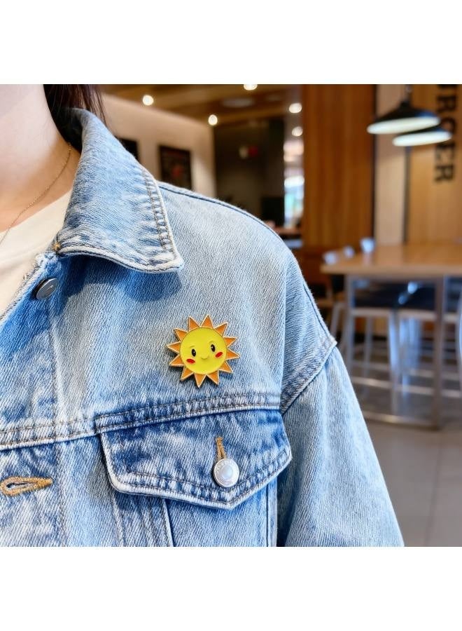 10 Pcs Mixed Enamel Brooches Bulk Set | Decorative Lapel Pins Clothing Accessories Birthday Christmas Holiday Gift for Girls Women, No Duplicates - Image 3