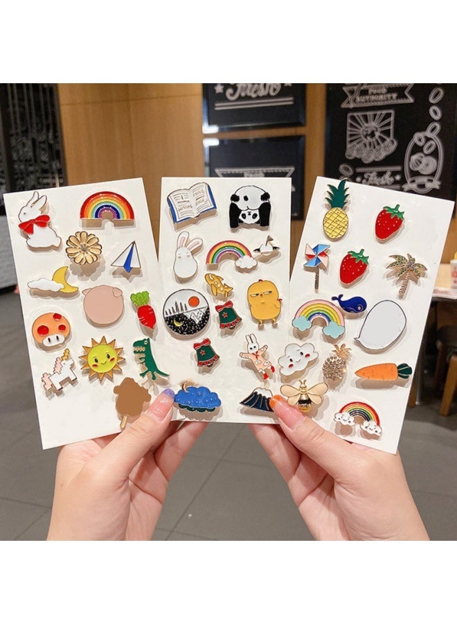 10 Pcs Mixed Enamel Brooches Bulk Set | Decorative Lapel Pins Clothing Accessories Birthday Christmas Holiday Gift for Girls Women, No Duplicates - Image 5