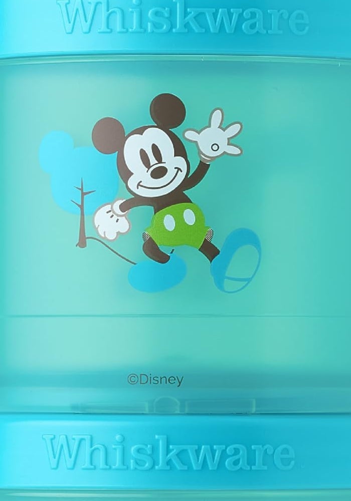 Whiskware Disney Stackable Snack Containers for Kids and Toddlers, 3 Stackable Snack Cups for School and Travel, Mickey and Pluto - Image 1