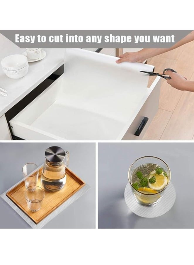 Spaceshoop Shelf Liner Drawer Liner Mats, Non Adhesive Waterproof roll, Transparent Washable Reusable Kitchen Cabinet Liners for Fridge, Dresser, Wire Shelf, Toolbox, Cupboard, Pantry, Storage and Desk (1pc)  - Image 2