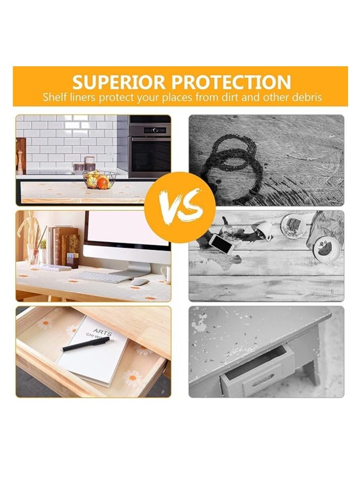 Spaceshoop Shelf Liner Drawer Liner Mats, Non Adhesive Waterproof roll, Transparent Washable Reusable Kitchen Cabinet Liners for Fridge, Dresser, Wire Shelf, Toolbox, Cupboard, Pantry, Storage and Desk (1pc)  - Image 5