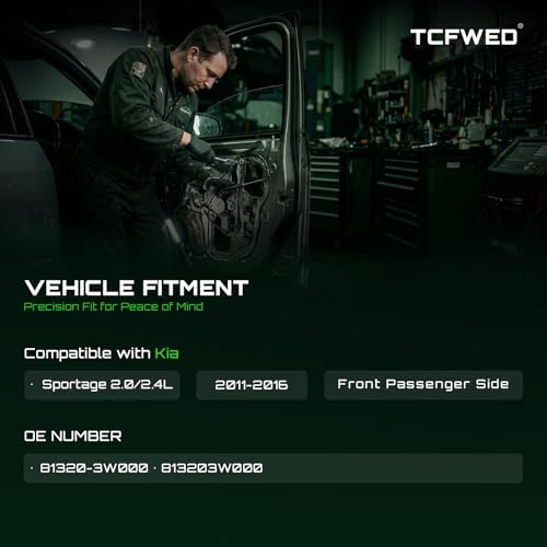 TCFWED Door Lock Latch Actuator Compatible with Kia Sportage 2017-2022,Front Passenger Side,Replace # 81320-D9010 81320D9010 - Image 2