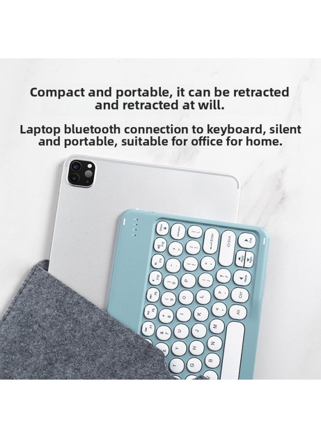 Bluetooth Keyboard For Ipad Mobile Phone Tablet Computer Notebook Wonderful Control Office Mute Round Key Cap Wireless Keyboard-Color:X3 Yellow-Product Type:Normal-single Keyboard - Image 5