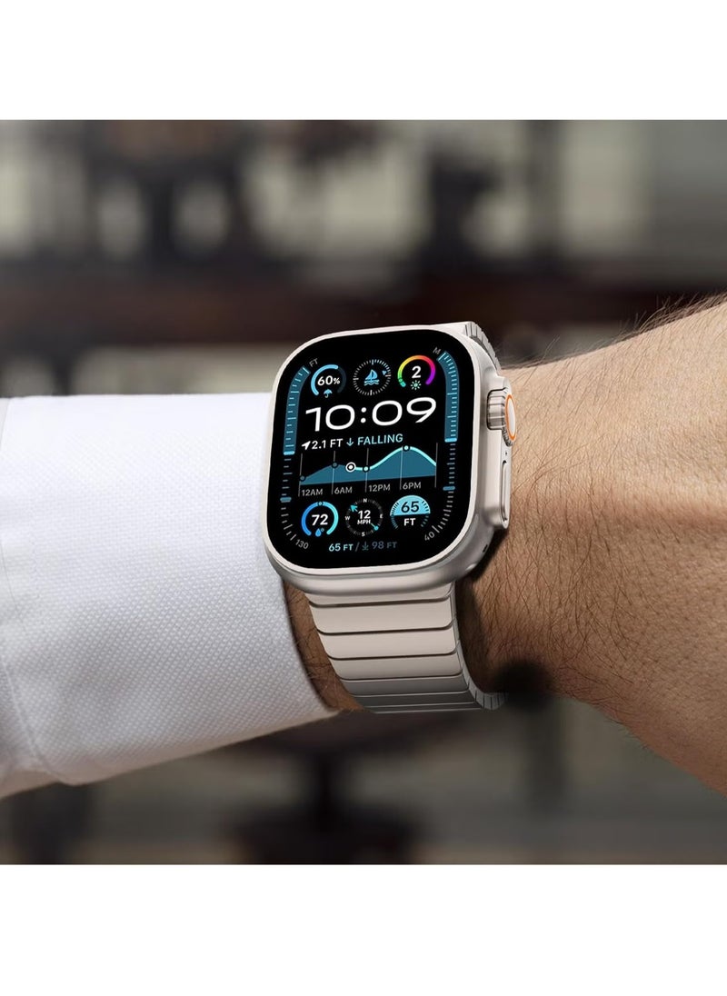 TIGER Stainless Steel Strap for iWatch 49mm, 46mm, 45mm, 44mm, 42mm – Premium Waterproof Titanium Replacement Band for Apple Watch Ultra 3, Ultra 2, Series 10, 9, 8, 7, SE, 6, 5, 4, 3, 2, 1 – Adjustable Sleek Metal Design for All Wrist Sizes  - Image 3