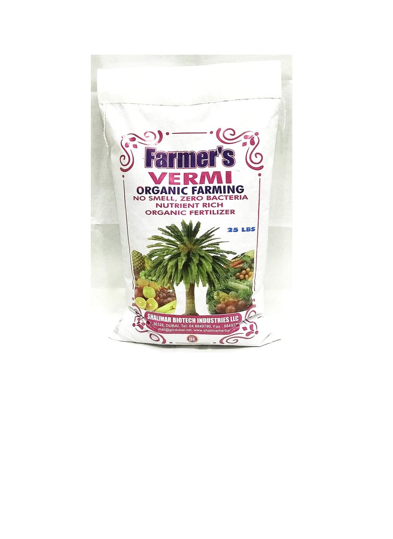 Farmer's - Vermicompost for Organic Farming 25 LBS - Image 1