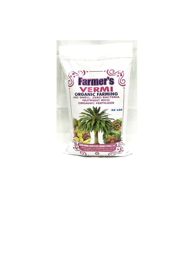 Farmer's - Vermicompost for Organic Farming 25 LBS - Image 1
